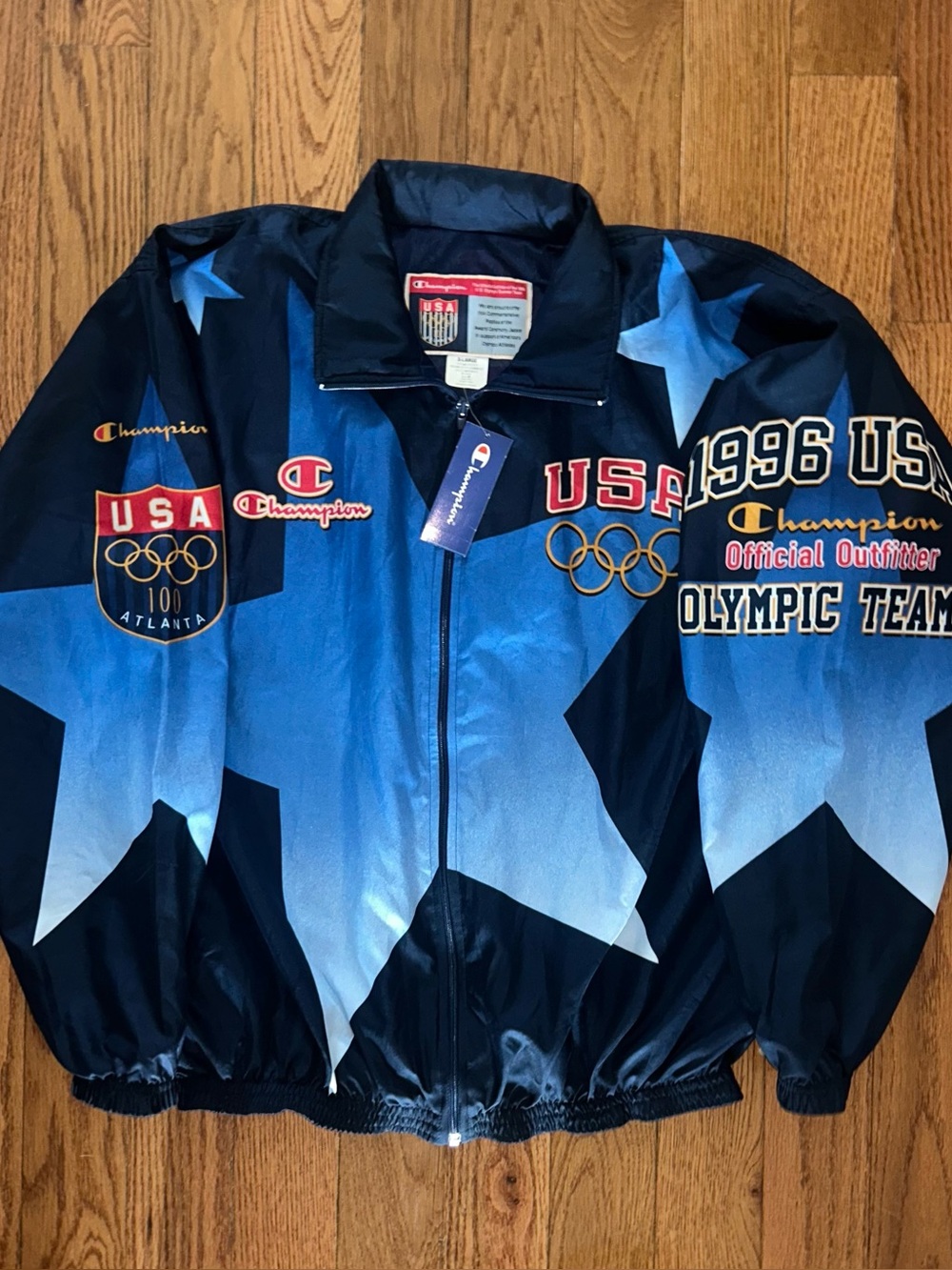 USA 1996 Atlanta Olympics Champion Vintage Windbreaker Jacket Size XL NEW